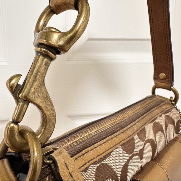 Coach Special Edition Fall 2004 Small Signature Bronze Hobo Shoulder Bag - Picture 9 of 13